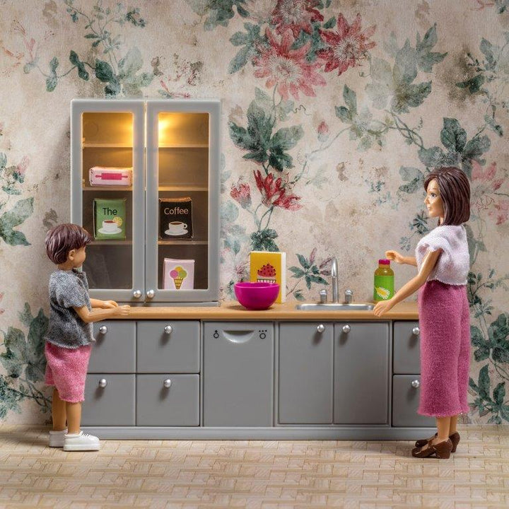 Lundby Doll House Furniture - Kitchen Counter, Sink &amp; Dishwasher Set