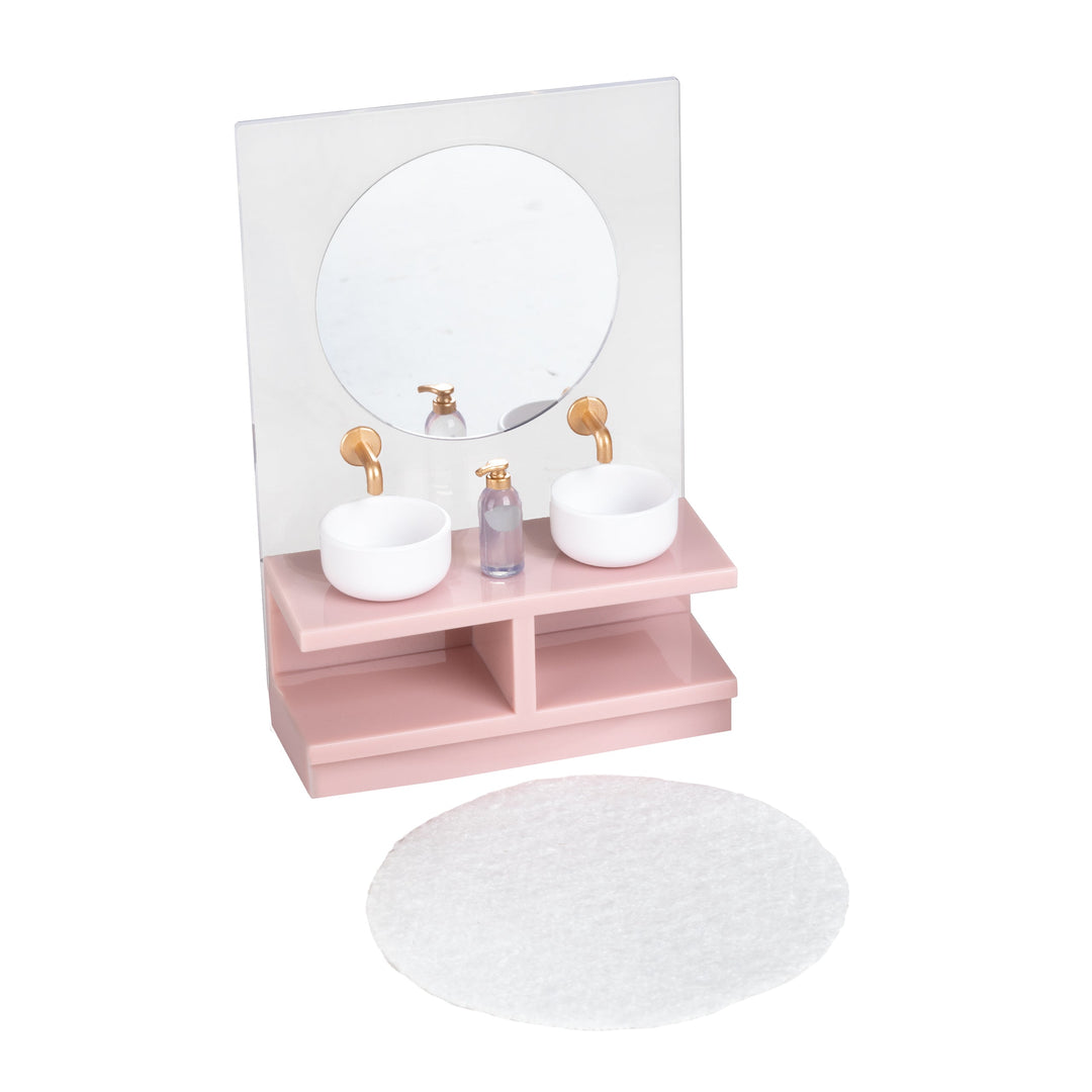 Lundby Doll House Furniture - Bathroom Washbasin &amp; Toilet Set