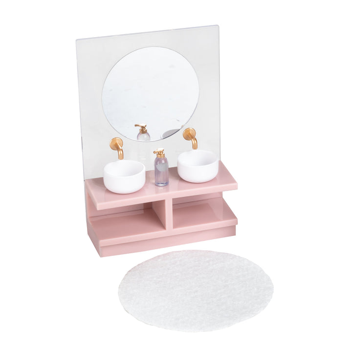 Lundby Doll House Furniture - Bathroom Washbasin &amp; Toilet Set