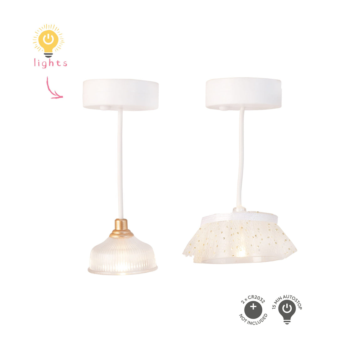 Lundby Doll House Accessories - Classic Ceiling Lamps, 2 pcs
