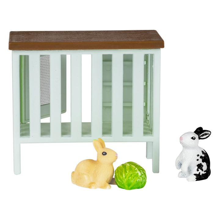 Lundby Doll House Pets - Rabbit Hutch Set, 4pcs