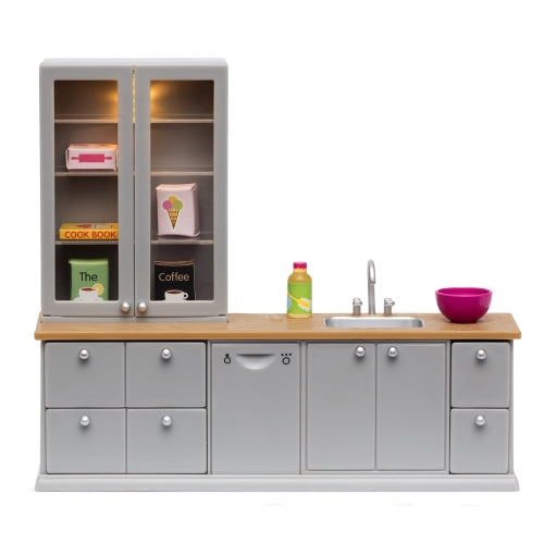 Lundby Doll House Furniture - Kitchen Counter, Sink &amp; Dishwasher Set