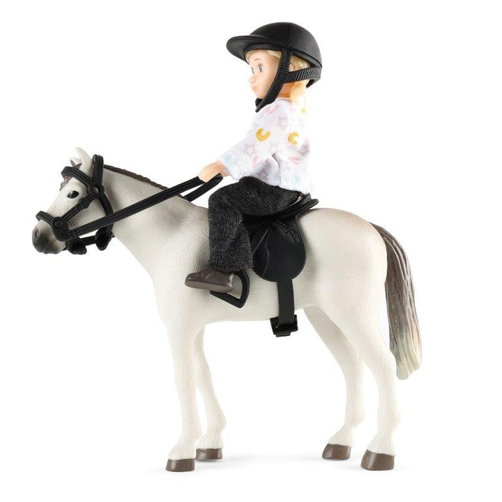 Lundby Girl and Horse with Riding Tackle
