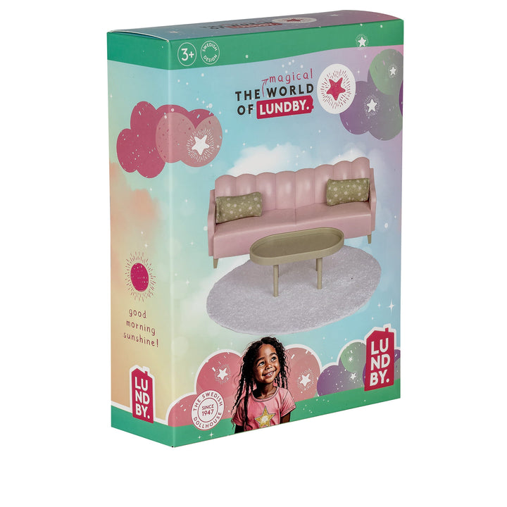 Lundby Doll House Furniture - Basic Living Room Set