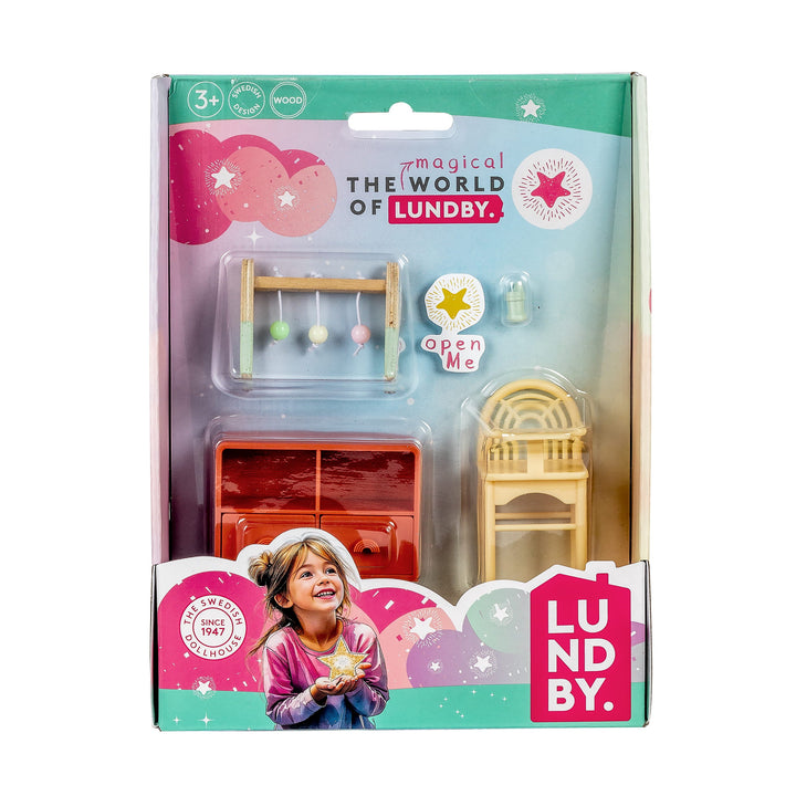 Lundby Doll House Furniture - Baby Room Set