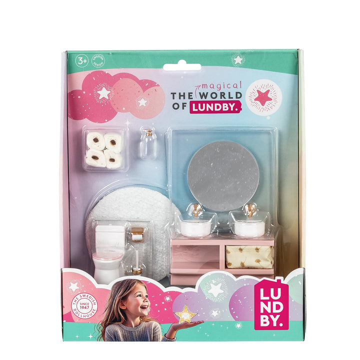 Lundby Doll House Furniture - Bathroom Washbasin &amp; Toilet Set