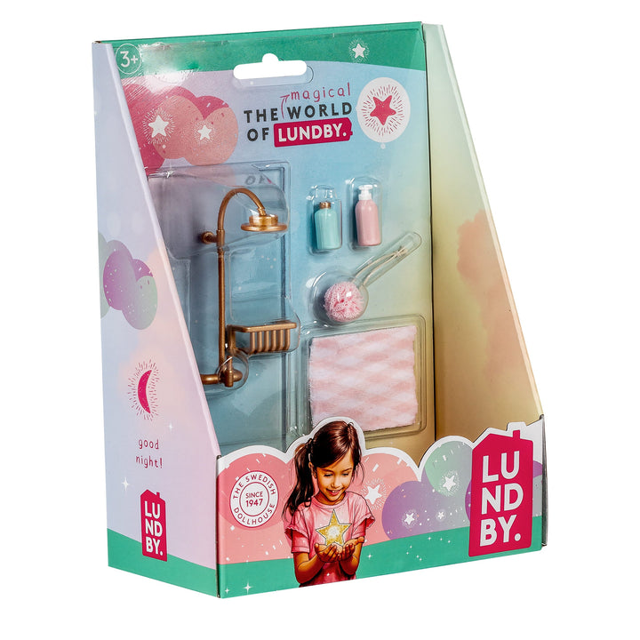 Lundby Doll House Furniture - Bathroom Shower Set