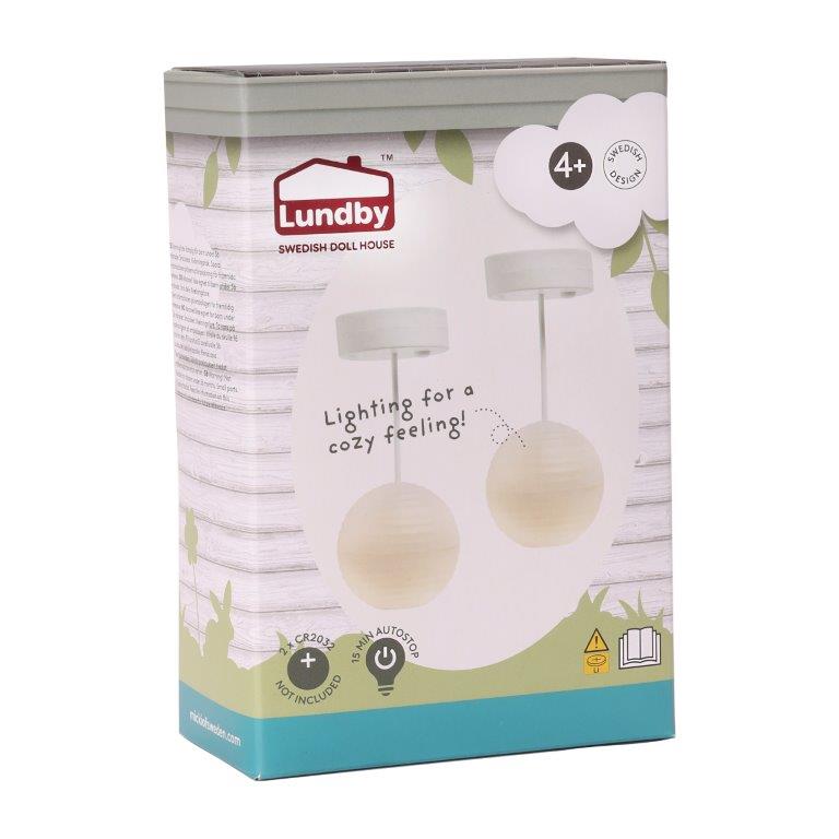 Lundby Dolls House - Ceiling Lantern Lamps - Battery Operated