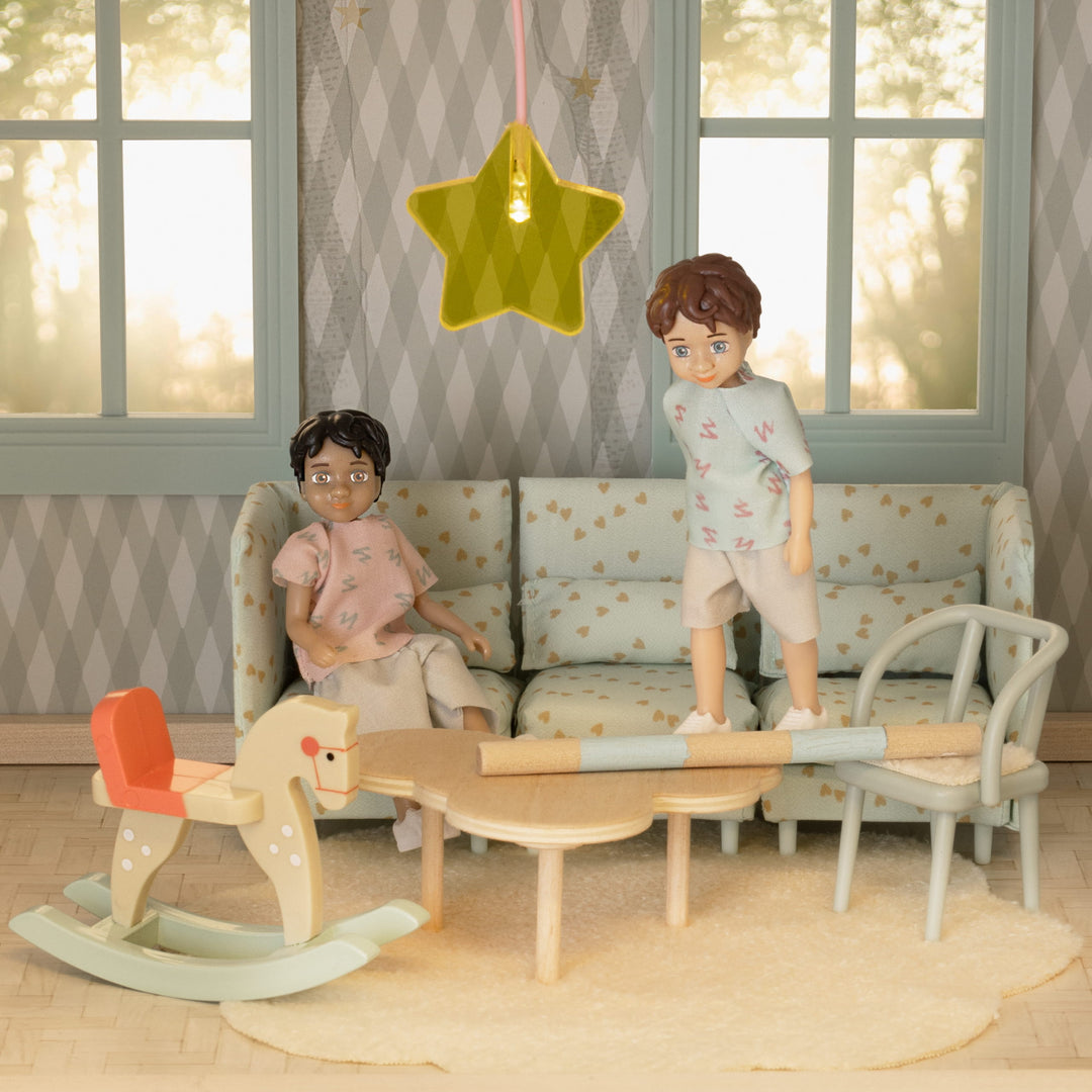 Lundby Doll House Furniture - Modular Lounge &amp; Coffee Table Set