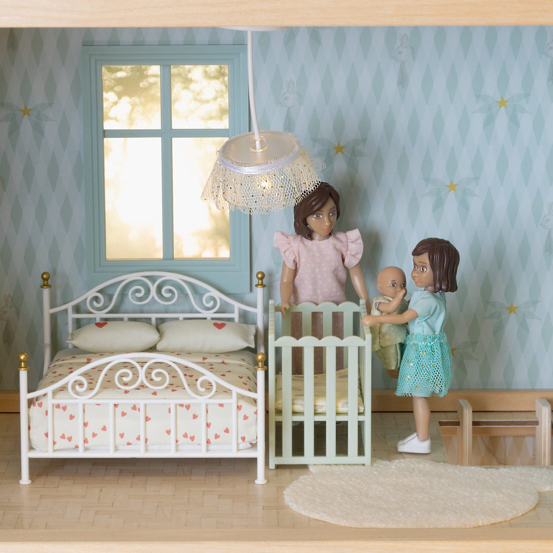 Lundby Doll House Furniture - Classic Iron Bed Set