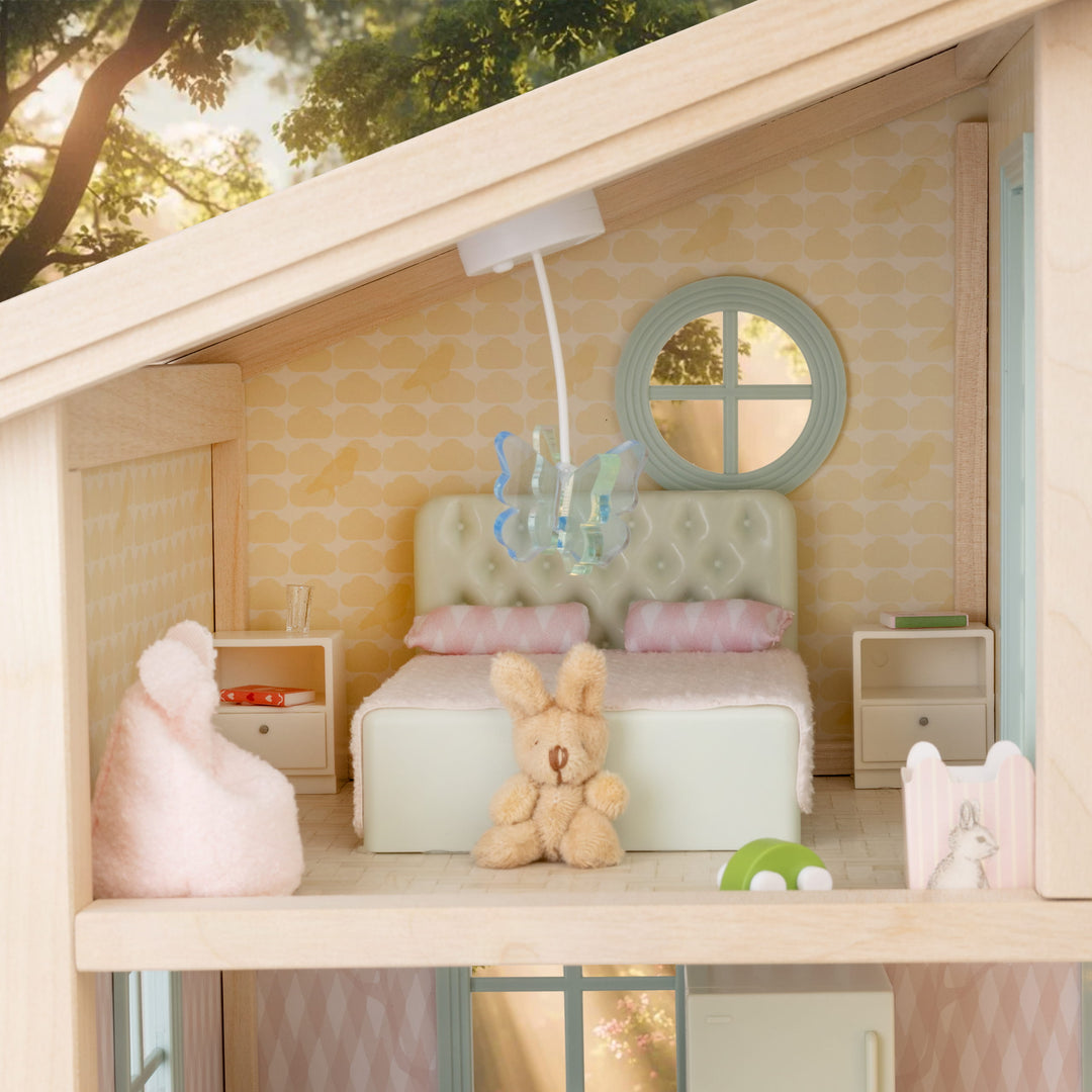 Lundby Doll House Accessories - Baby Pram &amp; Teddy Set