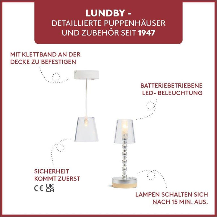 Lundby Doll House Accessories - Floor &amp; Ceiling Lamp