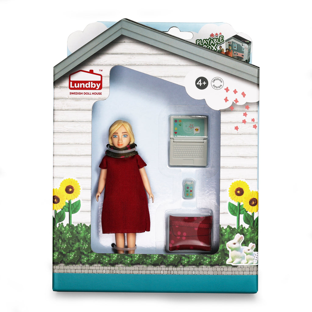 Lundby Dolls House - Doll with Computer