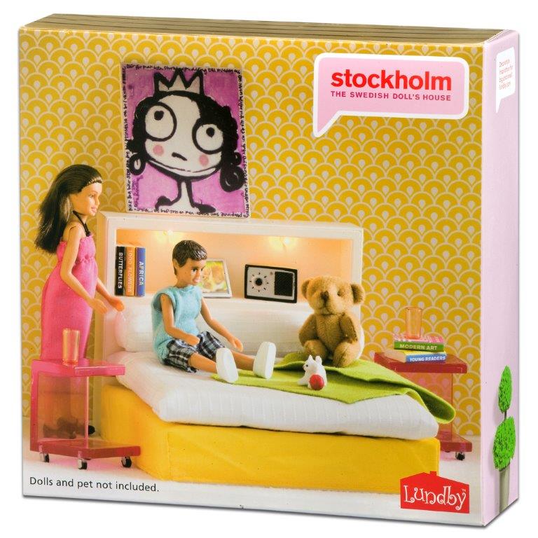 Lundby Dolls House - Stockholm Bedroom Set